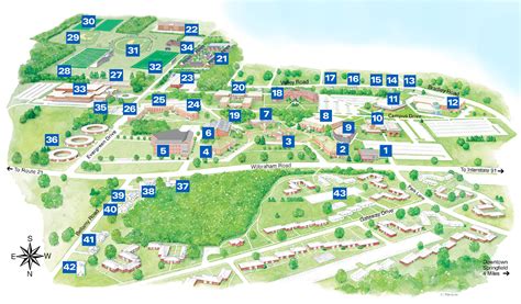 western new england university campus map